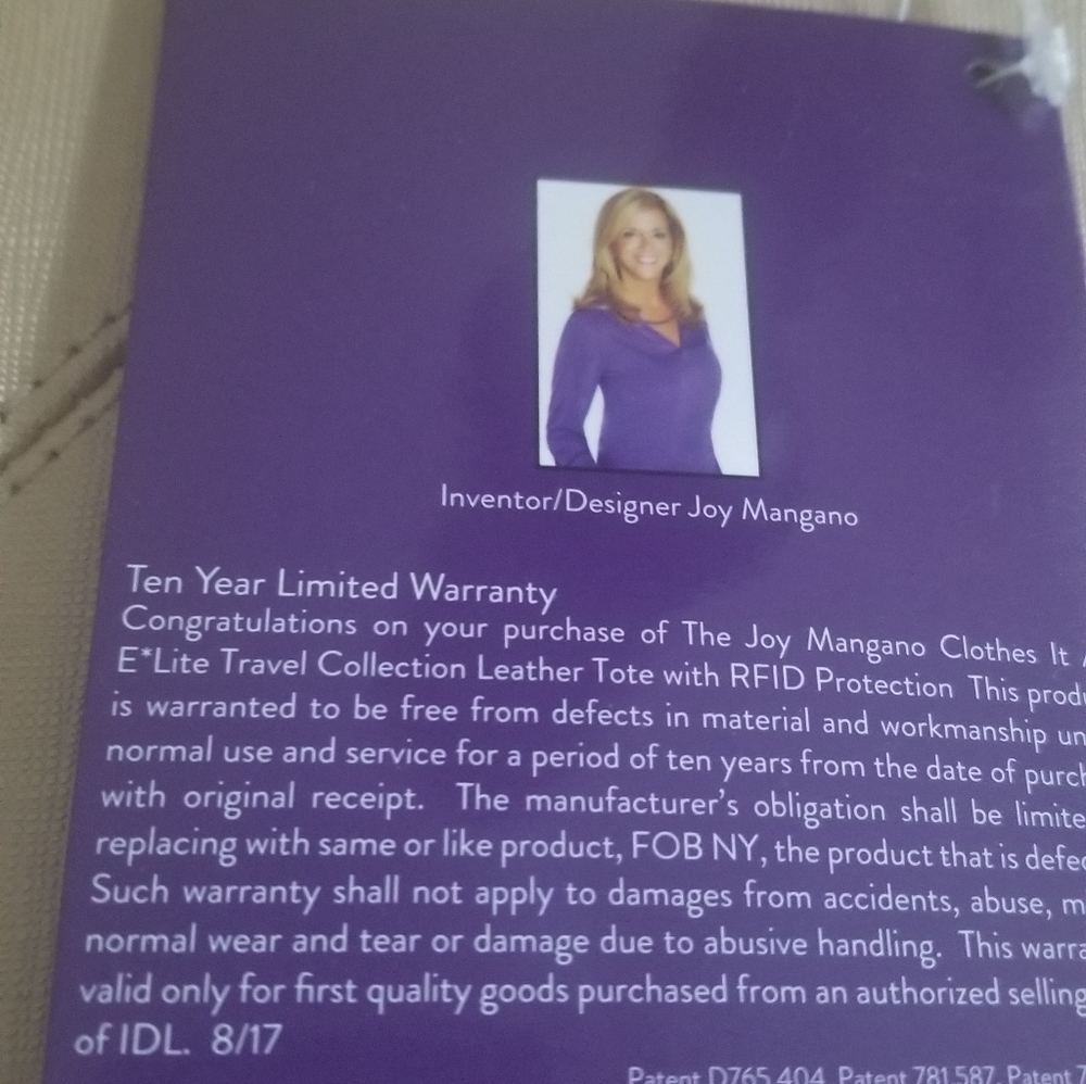 Joy Mangano Travel Collection Leather Travel Tote - Picture 10 of 10